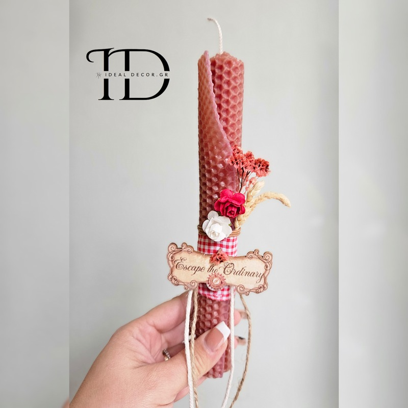 Beeswax Candle Marsala